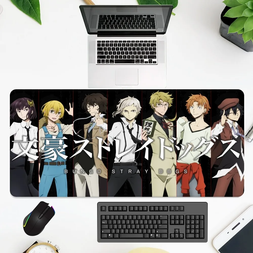 Anime B-Bungo Stray Dogs Mouse Pad  office Large Small Computer pc Keyboard Mouse Rubber Game Anti-Slip Mice Mat big 2
