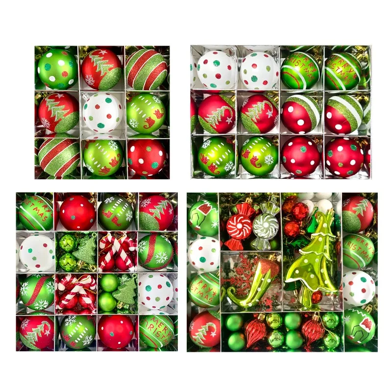 Green Elves Christmas Ball Pendant Decoration Set