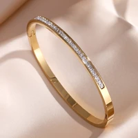 ZAKOL 5/1 pièces ensemble de bracelets en acier inoxydable incrusté de zircone scintillante pour femmes bracelets empilables mode ne se décolore pas bijoux cadeau 3