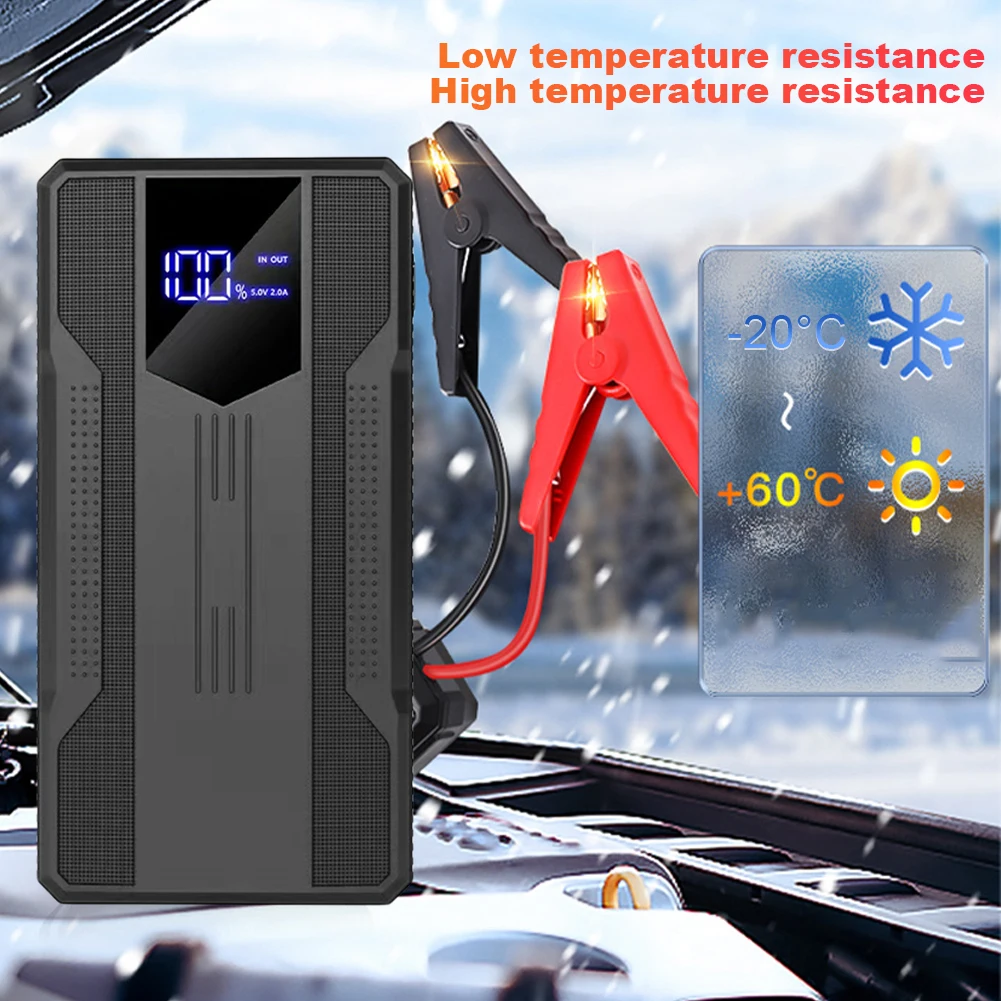 Multifunctional Power Bank 20000mAh Car Booster Charger Digital Display Car Starting Device with Light Emergency Booster 12V