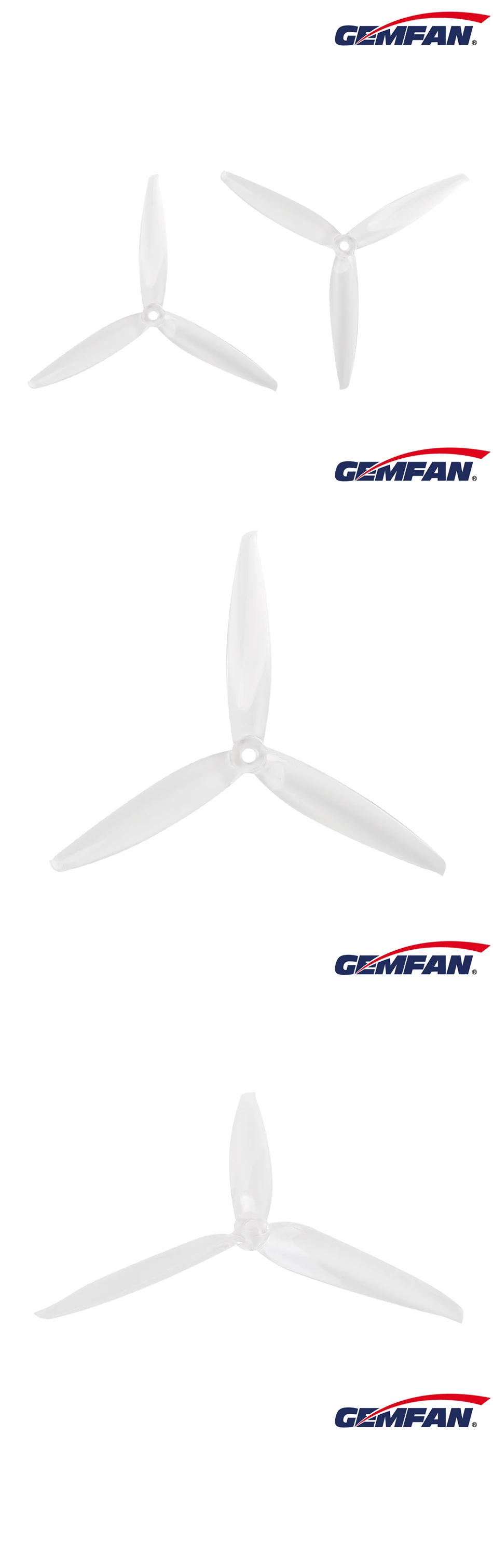 2/6/12Pairs Gemfan Flash 7040 Propeller - 7inch 3-Blade 7X4X3 CW CCW Props For FPV RC Drone Racing Freestyle Long Range Quadcopter 20