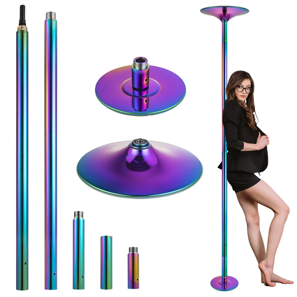 Prior Fitness 45mm Color Stripper Pole Static Spinning Set Removable
