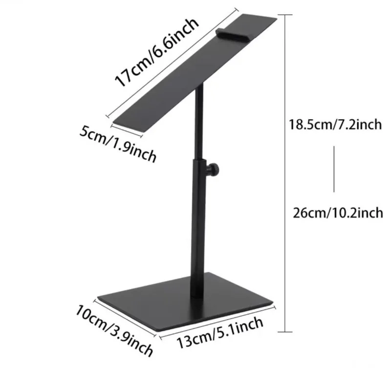 1PCS Black Stainless Steel Shoes Riser Holder Display Rack Bracket For Shelf Table Desk Top Organizer Storage Exhition