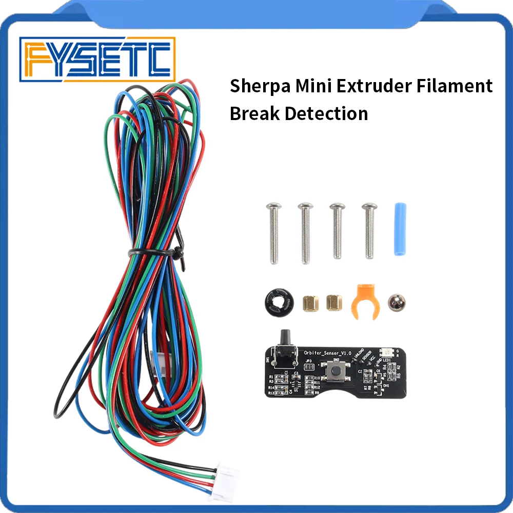 

FYSETC Sherpa Mini Extruder 3D Printer Filament Break Detection Module 2.5M Cable Run-out Sensor Material Runout Detector