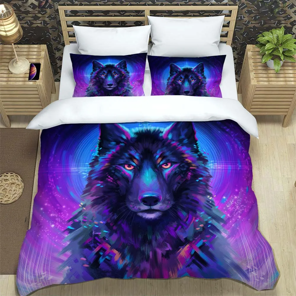

Изысканный комплект постельного белья из полиэстера с принтом Wolf, Детский Комплект постельного белья, комплект постельного белья для мальчиков и девочек, Молодежный Комплект постельного белья, подарок