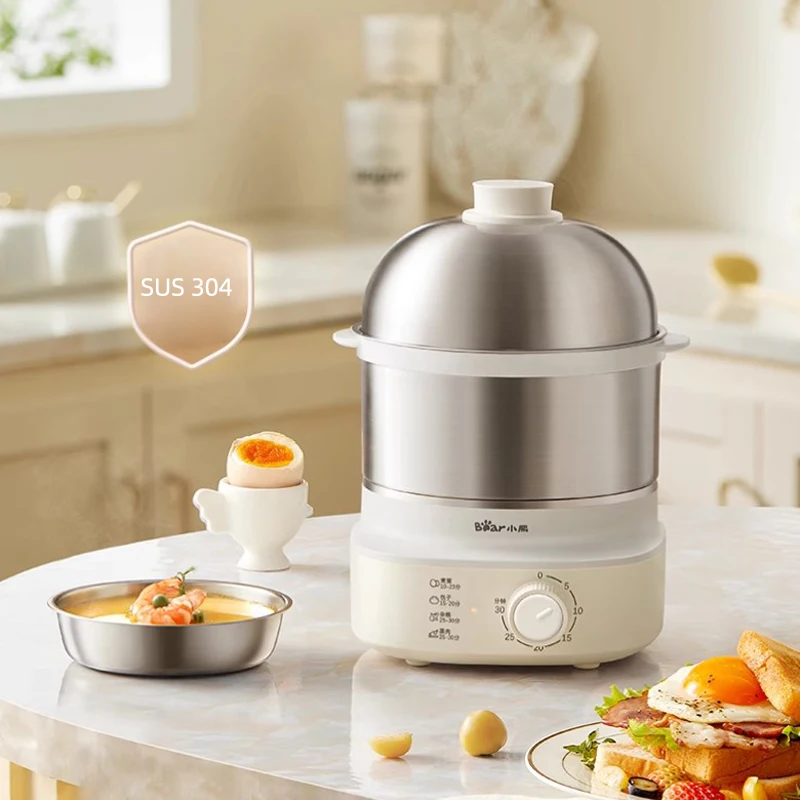 

360W Electric Egg Boiler Breakfast Machine Multicooker Steamer Automatic Egg Cookers Home Egg Custard Steaming Cooker with Timer