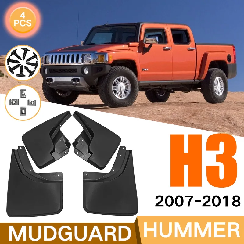 

MudFlaps FOR Hummer H3 2007-2018 Car Splash Guards Fender Set Parts Front Rear Mud Flaps Automotive Accessories