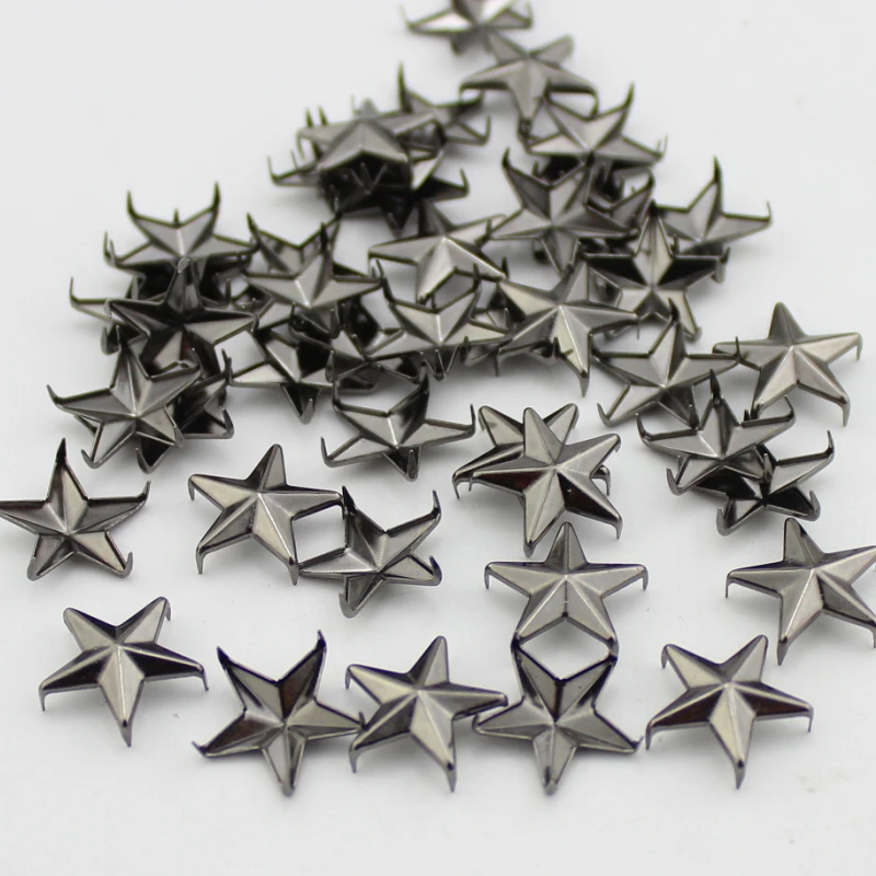 Metal Rivets Leather Rivets 4 Colors 5 Claws Stars Pentagram Garment Rivets For Leather Studs Spikes For Clothing Jewelry Bags DIY Accessory