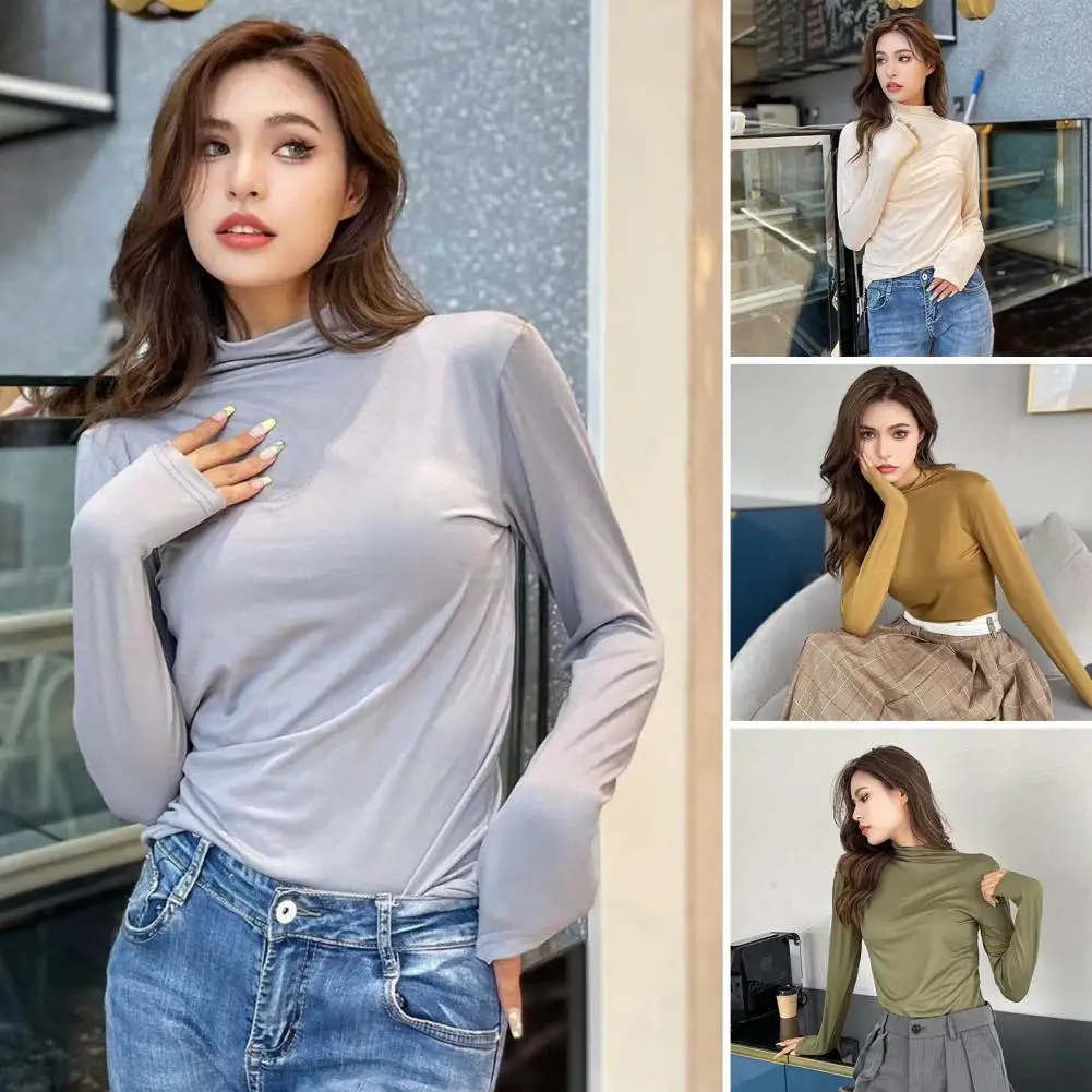 O Neck Long Sleeve Shirt Women Winter Bottoming Shirt Cropped Tops 2022 Black Casual Slim Basic Woman Velvet T Shirts winter new men s pullovers round neck embroidery velvet thick warm all match bottoming shirt youth sweater