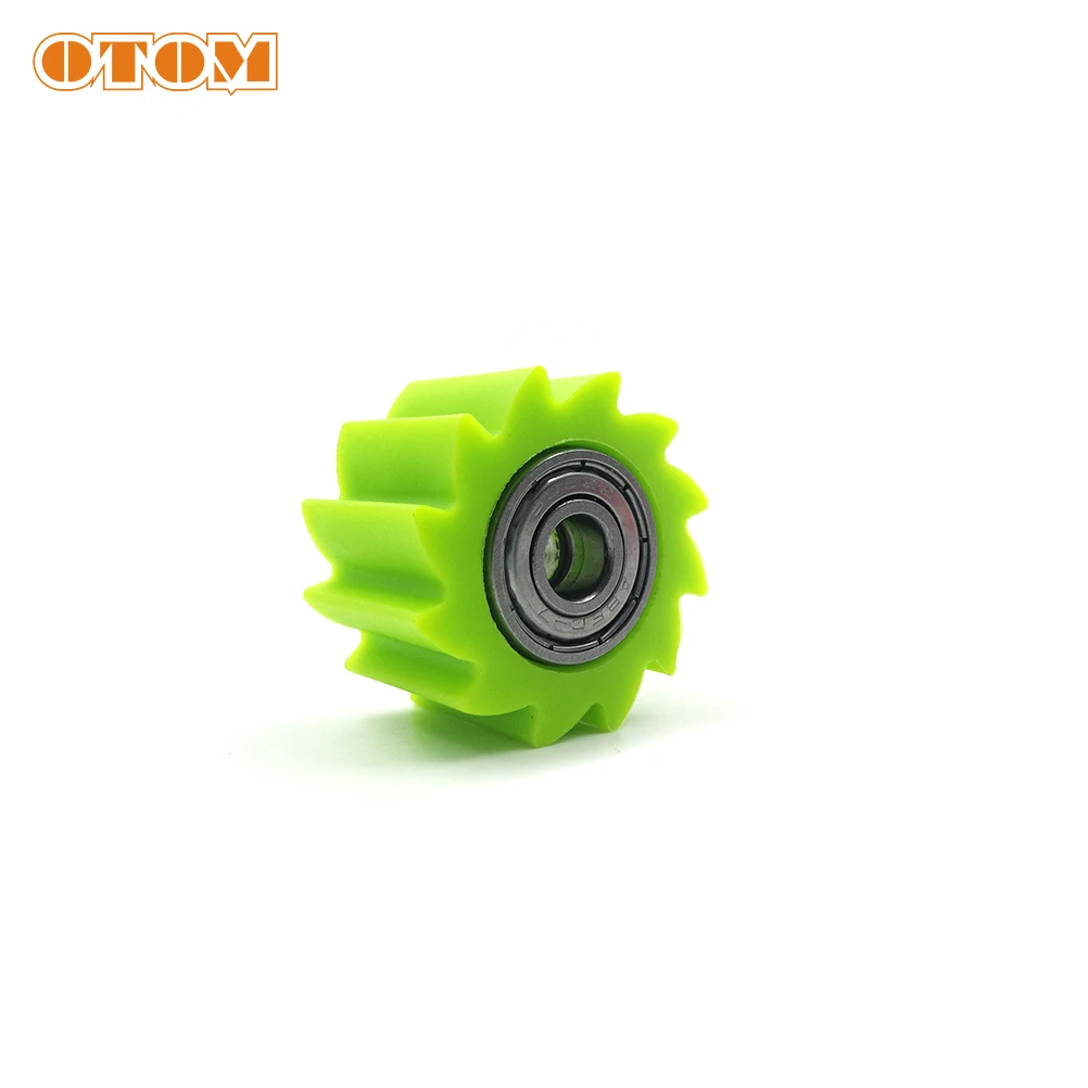 OTOM 2 Pcs Motorbike Chain Rollers (Serrated) Tensioner Pulley Wheel Guide Standard Parts For Dirt Street Bike Enduro Motorcycle