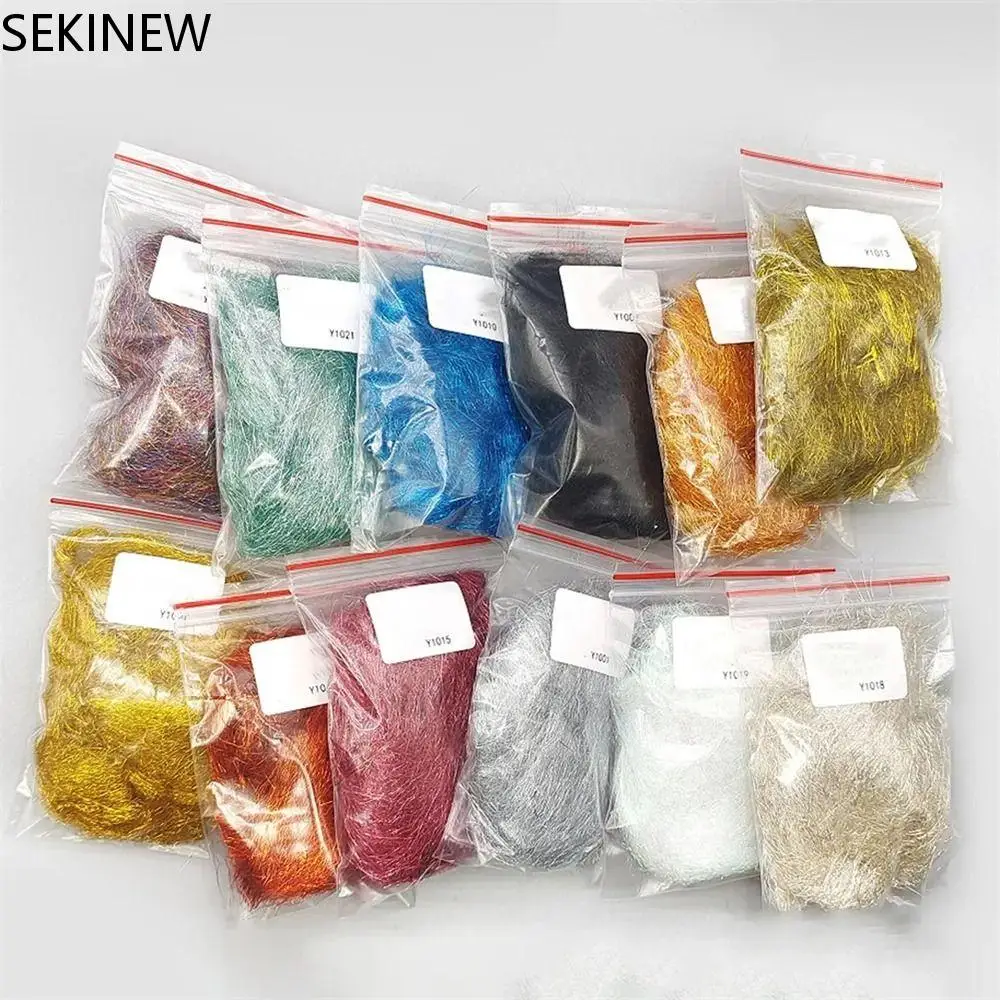 

1Bag Ice Dubbing Synthetic Fibers Baitfish Streamer Flash Thin Ice Wing Salterwater Fly Tying Material