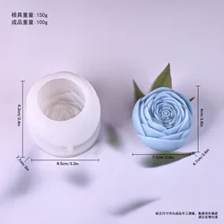 Rose Buds Silicone Mold for 3D Aromatherapy Candles and Plaster Diffuser Ornaments (Clear)