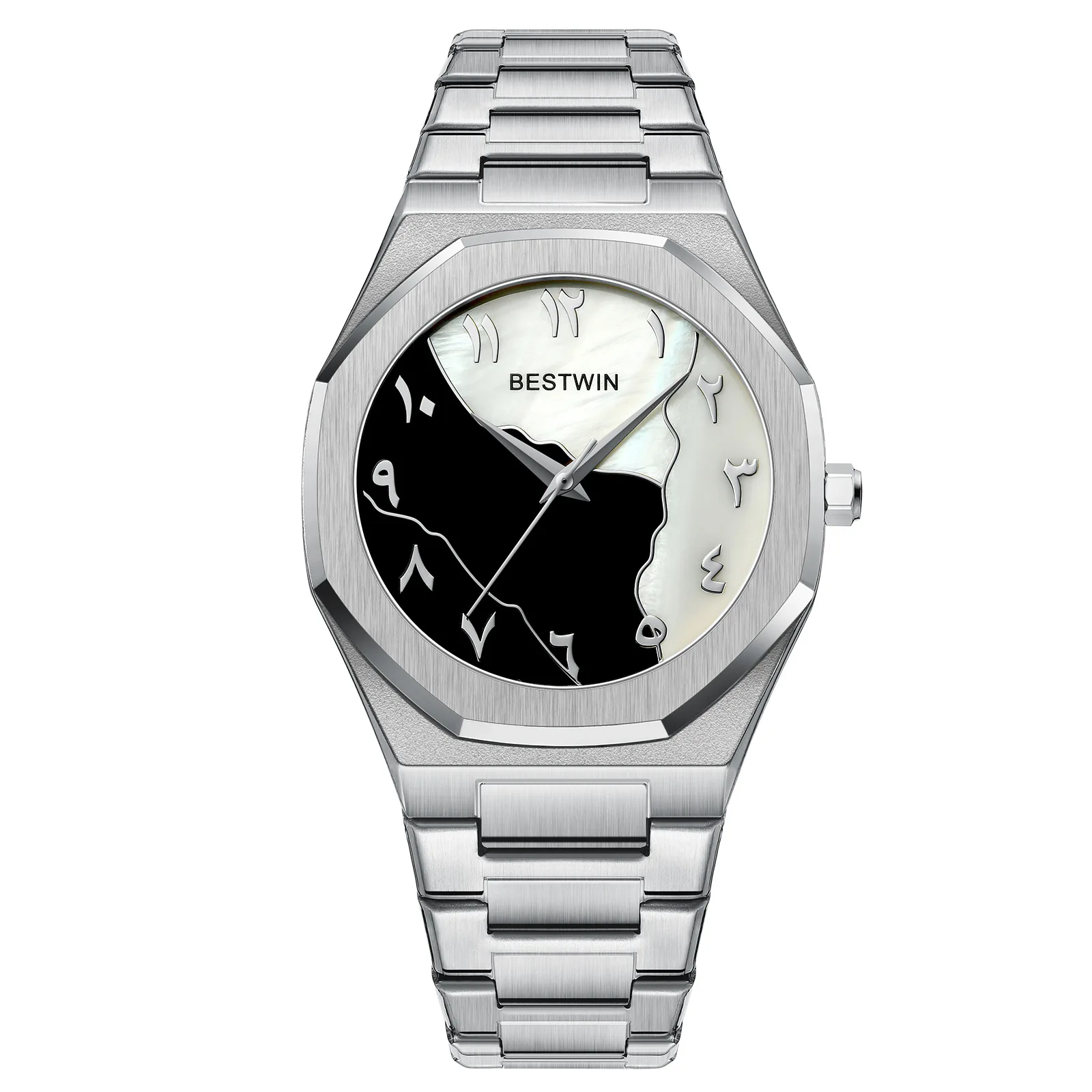 Fashion Watches Men's Watch reloj hombre BESTWIN Creative Dial Gold Shell Face Business watches for men relogios masculino 6