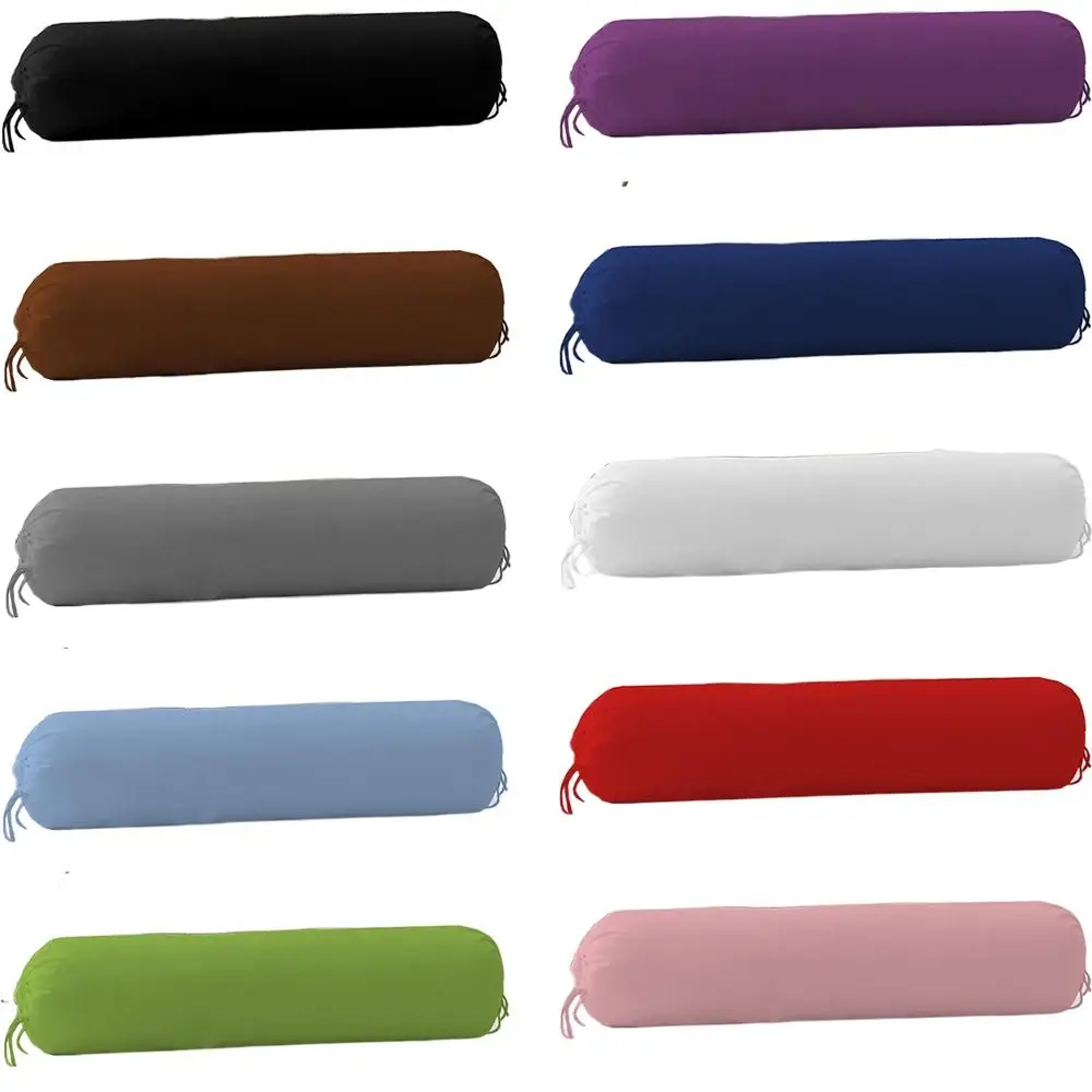 Household Solid Color Long Cylindrical Pillowcase Washable Removable Bedroom Neck Bolster Pillowslip Durable Pillow Case
