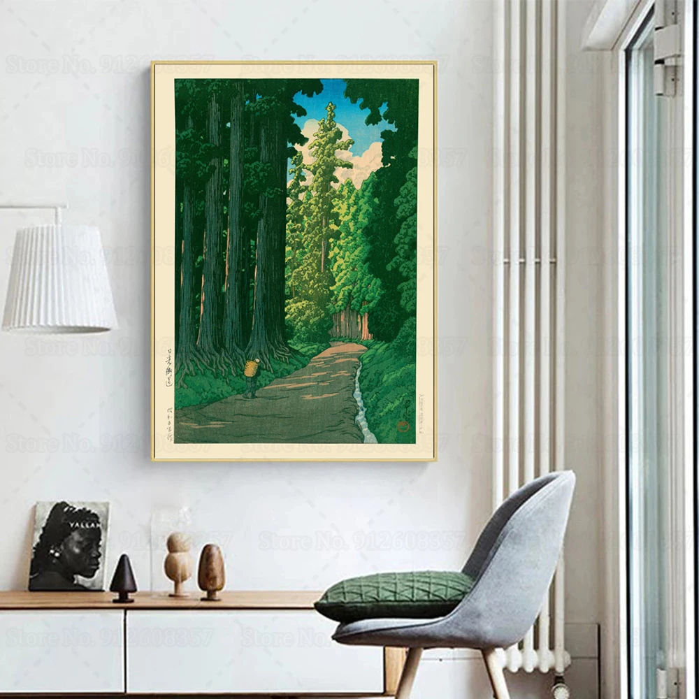 絵画 quiet road Katsushika Hokusai | Fuji Seen in the Distance from Senju
