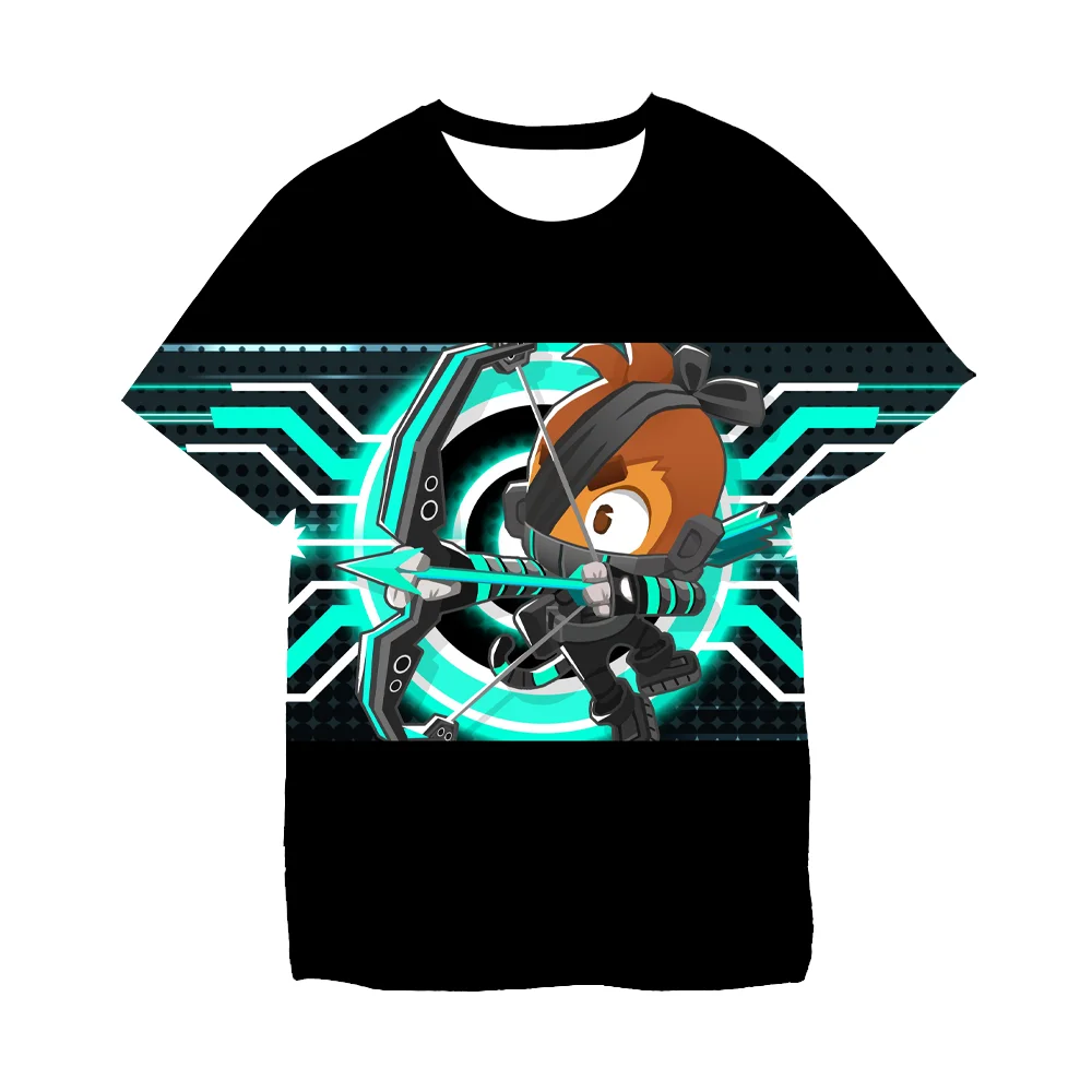 Boys Hot Video Game Bloons TD6 Summer T Shirts Kids Cartoon 3D Print T-shirts Children Clothing Fashion Girls Short Sleeve Tops t shirt kid rock Tops & Tees