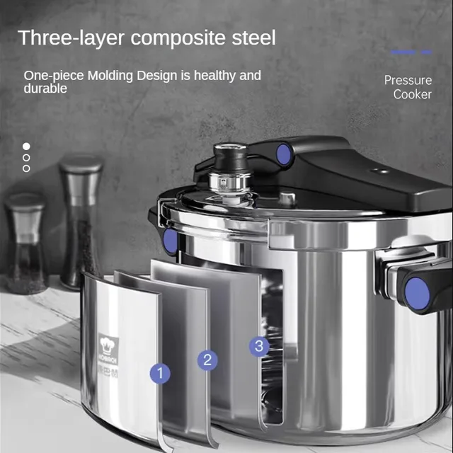 Explosion Proof Quick Cooking Pressure Cooker for Gas Stove and Induction Cooker Quick Cooking Function 120kpa 4