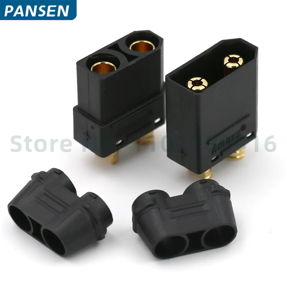 

Разъем Amass XT90H XT90 для аккумуляторов Lipo, позолоченный штекер с оболочкой для РУ самолетов, черный