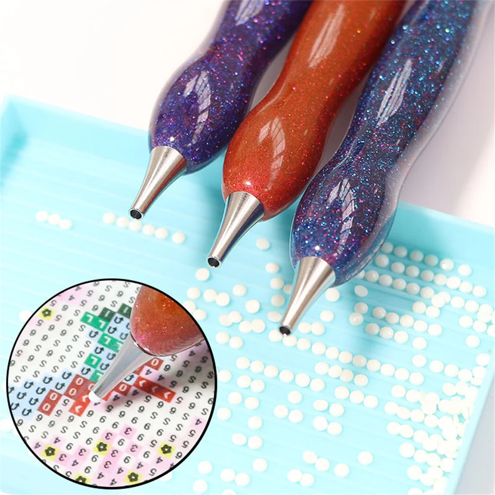 5D DIY Resin Diamond Painting Pen With Alloy Replace Pen Head Point Drill Pens Cross Stitch Embroidery Craft Nail Tool Set