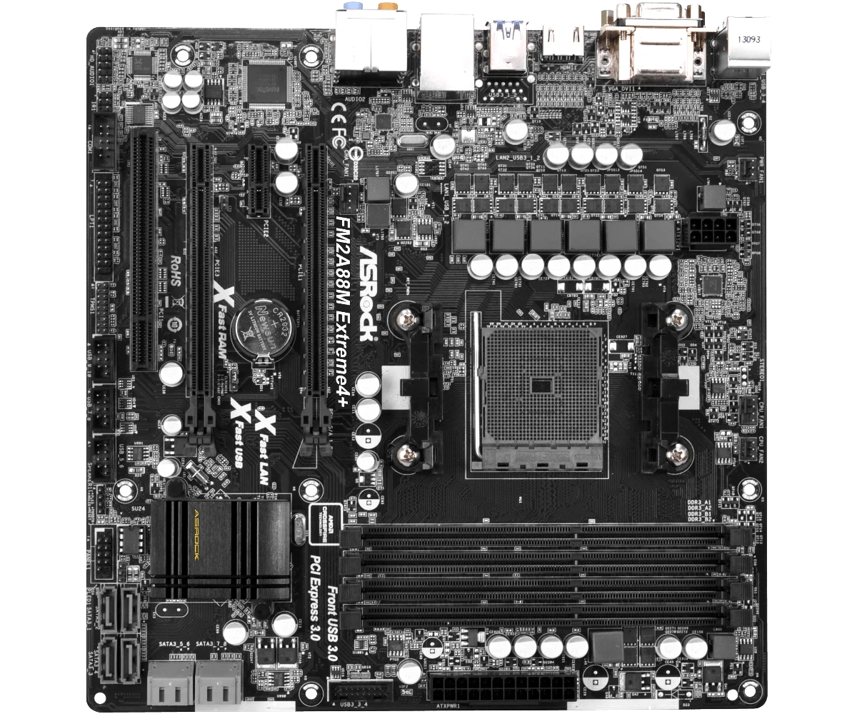 Asrock-placa-mãe Fm2a88m Amd A88x A88 Ddr3 64gb Pci-e 3.0 Sata Iii Usb 3.0 Micro Atx - Imagem 2