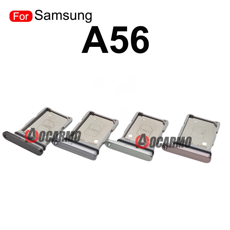 삼성 갤럭시 A26 A36 A56용 아오카모 블랙 퍼플 화이트 핑크 심 트레이 슬롯 SIM 카드 마이크로 SD 카드 홀더 교체 부품