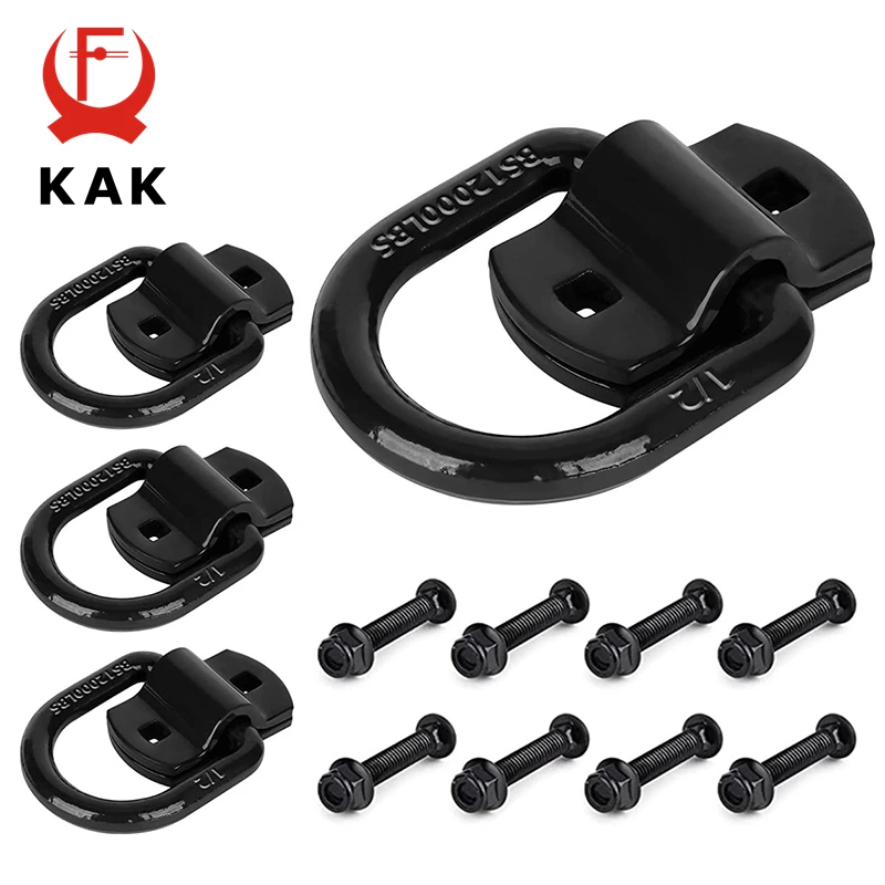 Truck Tie Downs Âncoras Ganchos 12000LBS Preto