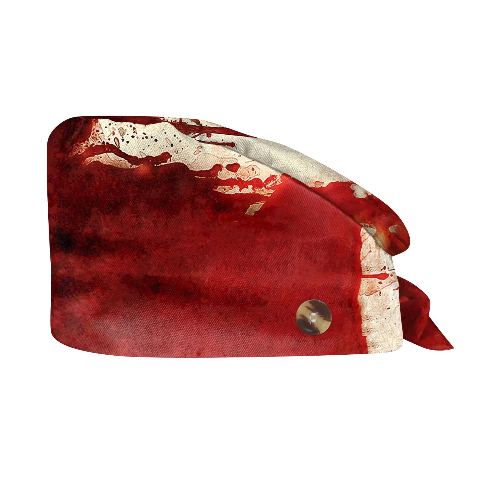 Halloween Print Work Cap Surgical Caps Woman And Man Medical Blood Cap Blood Print Surgery Shop Lab Beauty Work Accessories