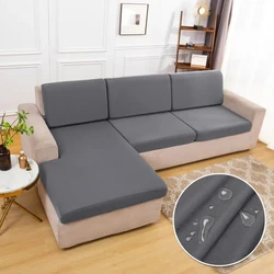 Waterproof Silky Soft Stretch Sofa Cushion Covers - Living Room Furniture Protector - Nomal Size XL (Grey)