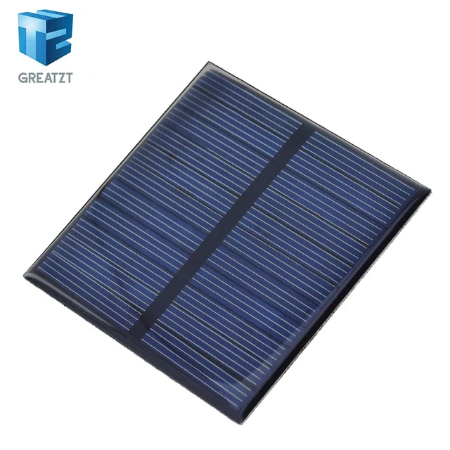 GREATZT Panneau Solaire Polycristallin 5.5V 110mA 70*70MM 0.55W Mini Système Solaire DIY pour Chargeur de Batterie de Téléphone Portable 1