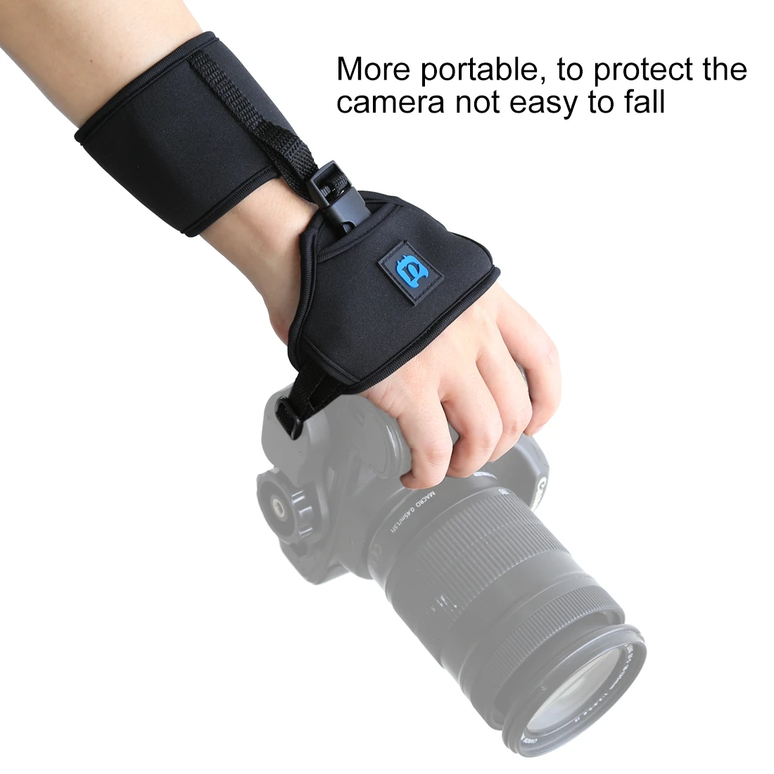 PULUZ Soft Neoprene Hand Grip Wrist Strap for SLR / DSLR Cameras with 1/4 inch Screw Plastic Plate