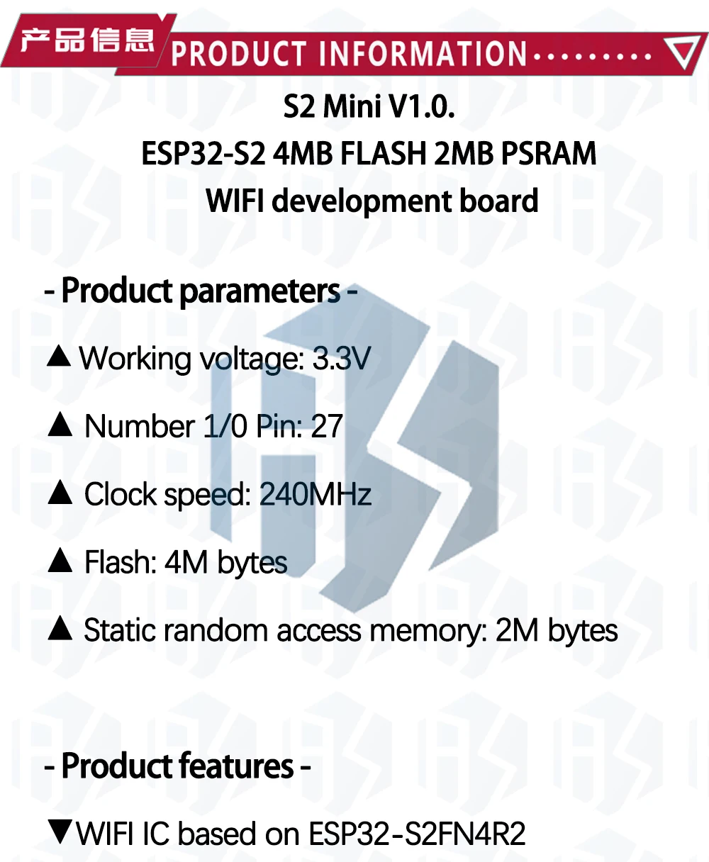 1~10PCS EGBO ESP32 S2 Mini WIFI Board Basierend auf ESP32-S2FN4R2 4MB FLASH 2MB PSRAM MicroPython Für Arduino Kompatibel D1 Mini Upgrade – Detail 2