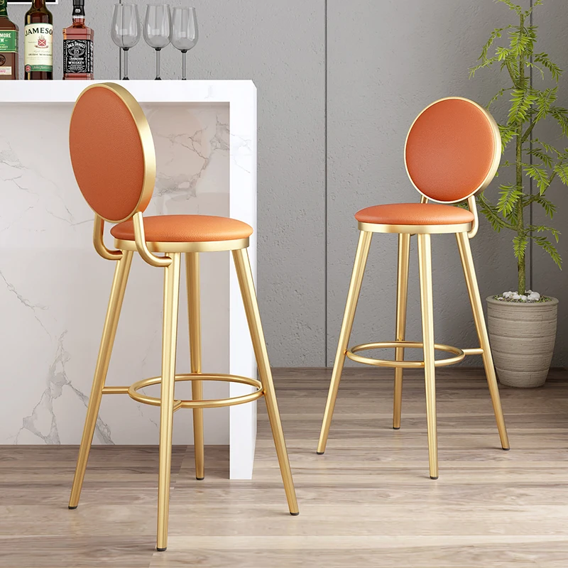 

Accent Luxury Bar Chairs Nordic Kitchen Makeup Artist Bar Chairs Counter Top Balcao Para Cozinha Library Furniture YN50BC