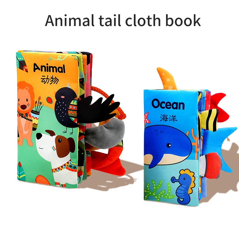 

0-36Months Baby Rattles Mobiles Toy Soft Animal Cloth Book Newborn Stroller Hanging Toy Bebe Early Learning Educate Baby Toys
