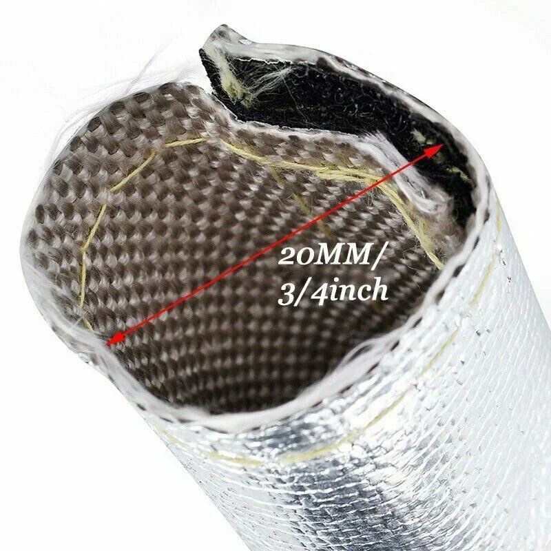 Heat Insulation Sleeve heat insulation sleeve Car Spark Plug Wire Heat Protector Sleeve Heat Shield Insulation Metallic Shield Sleeve Accessories