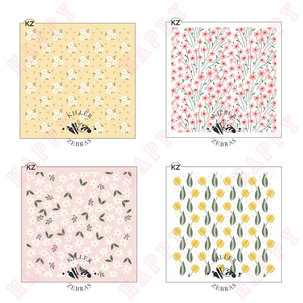 

Clusters Posies Flower Plastic Stencils For DIY Paper Greeting Card Photo Album Scrapbook Diary Craft Fairy Layering Decoration