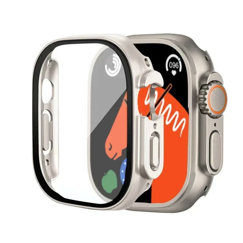 Rugged Shockproof Apple Watch Ultra Case with Tempered Glass Screen Protector
