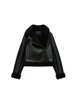 Women's Street Biker Style Casual Commuter Jacket Retro Style Zipper Lapel Jacket Personalized Hundred Women's Jacket
