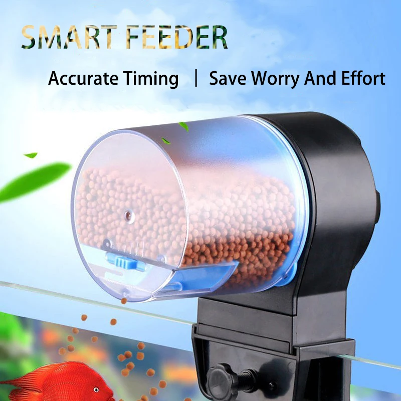 

SunSun Automatic Feeder Fish Aquarium Goldfish Smart Timing Auto Fish Feeder Timer Food Feeding 8/12/24 Hours Timer Feeding