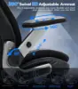 Big and Tall Office Chair with 5D Adjustable Arms, 600lbs Ergonomic Executive Chair with Adjustable Lumbar Support, Fabric and P 4