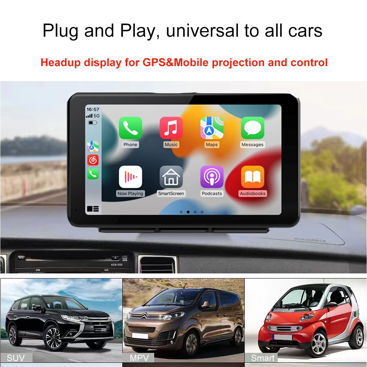 7InchuniversalcarplaydisplayWirelessAppleCarplayAndroidAuto