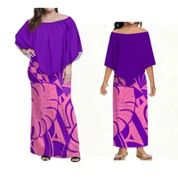 Pacific Art Island Retro Pattern Women'S Cape Dress Plus-Size Holiday Party Evening Dress Mother-Daughter Dress Girls' Dress - Image 4