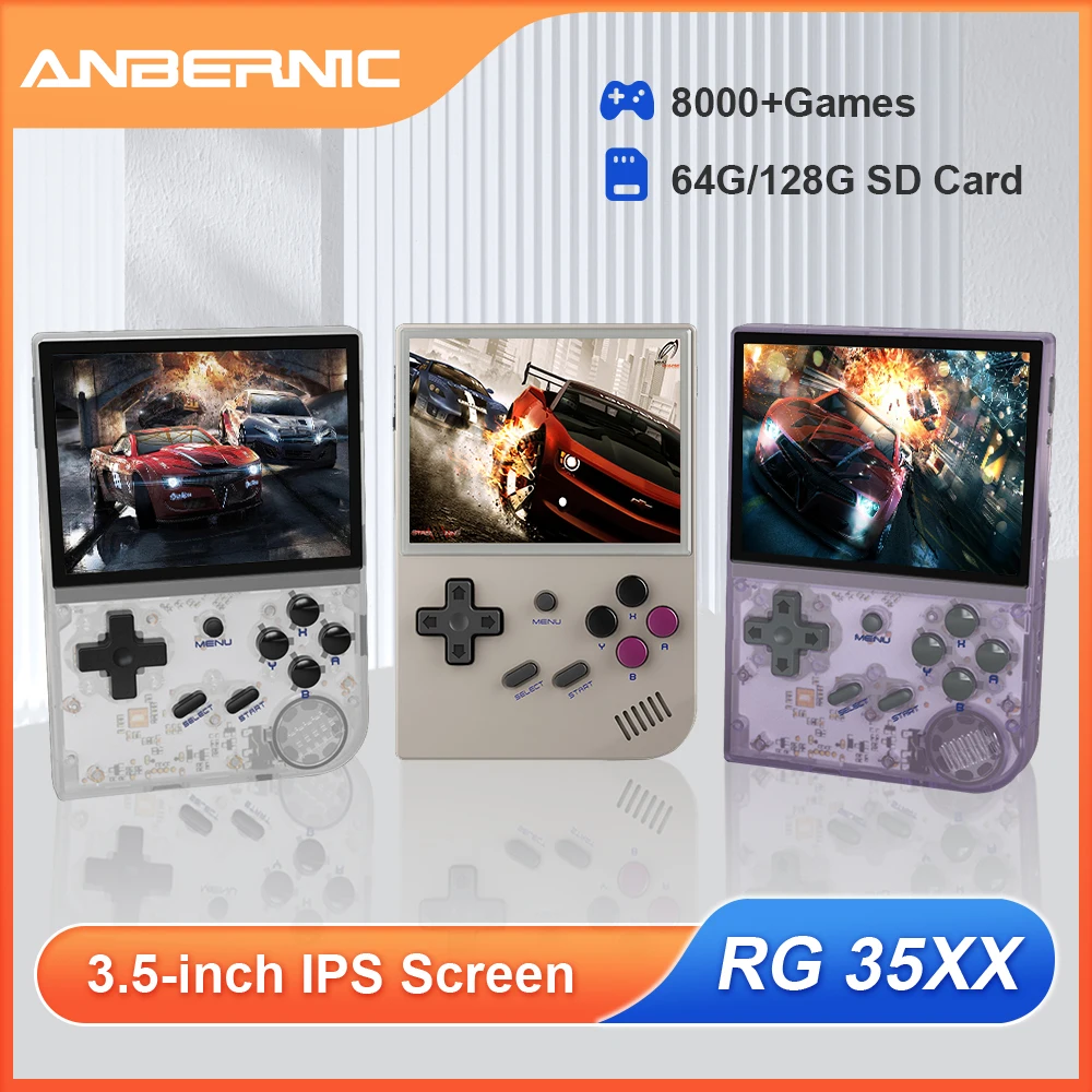 Anbernic Rg35xx Mini Retro Handheld Game Console Linux System 3.5-inch Ips  Game Console - Handheld Game Players - AliExpress