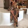 Sexy Dress Women Fashion  African National Print Lady Party Dresses Vintage Casual Long Dress Africa Clothing 1