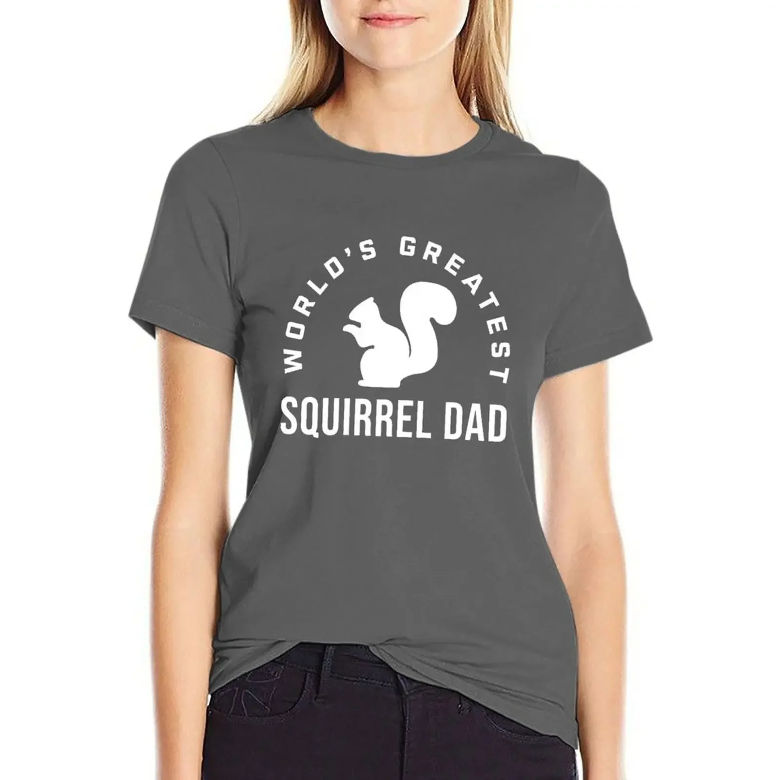 

World's Greatest Squirrel Dad Funny Squirrel Men T-shirt summer top funny oversized t shirts for Womens