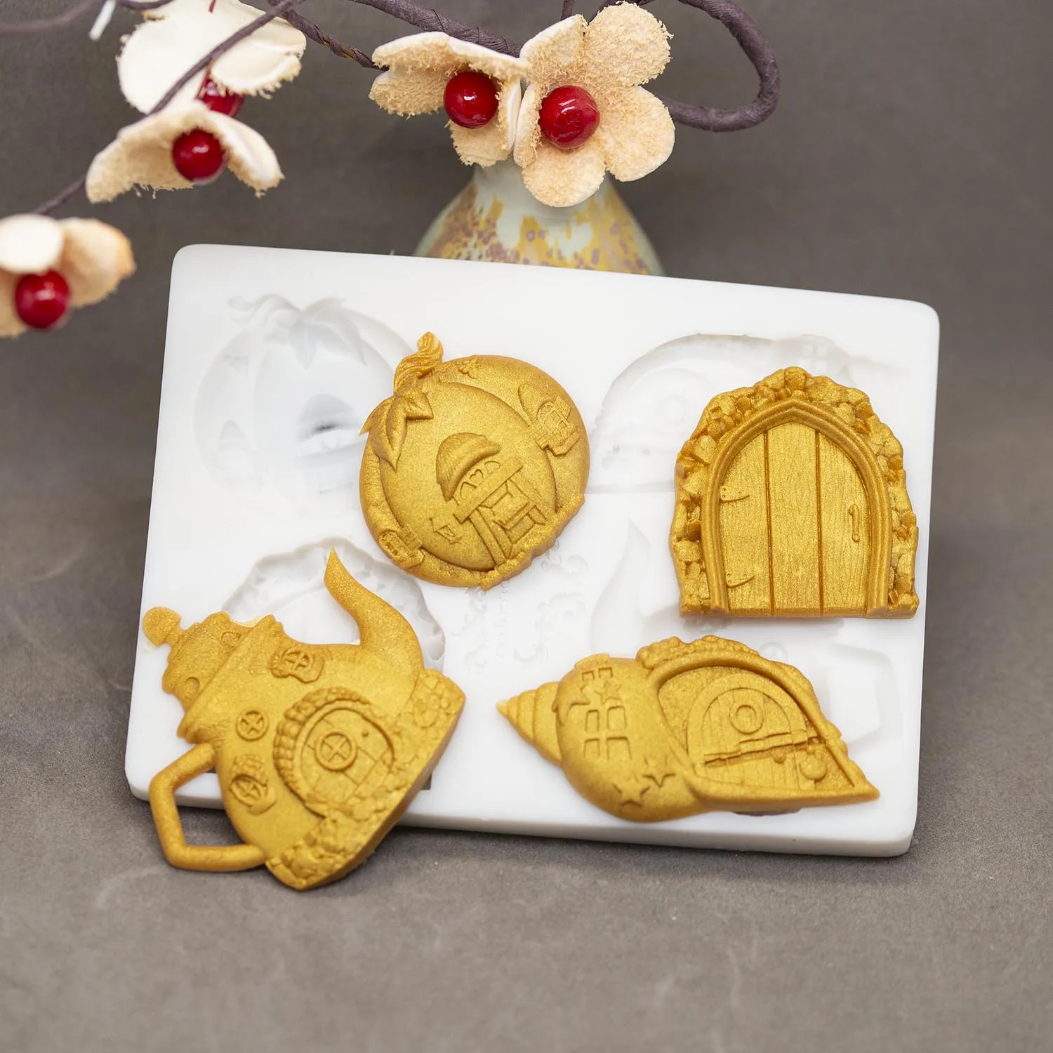 

Snail House Silicone Mold Cake Chocolate Creative House Candy Birthday Cake Decoration Mold Party Essential