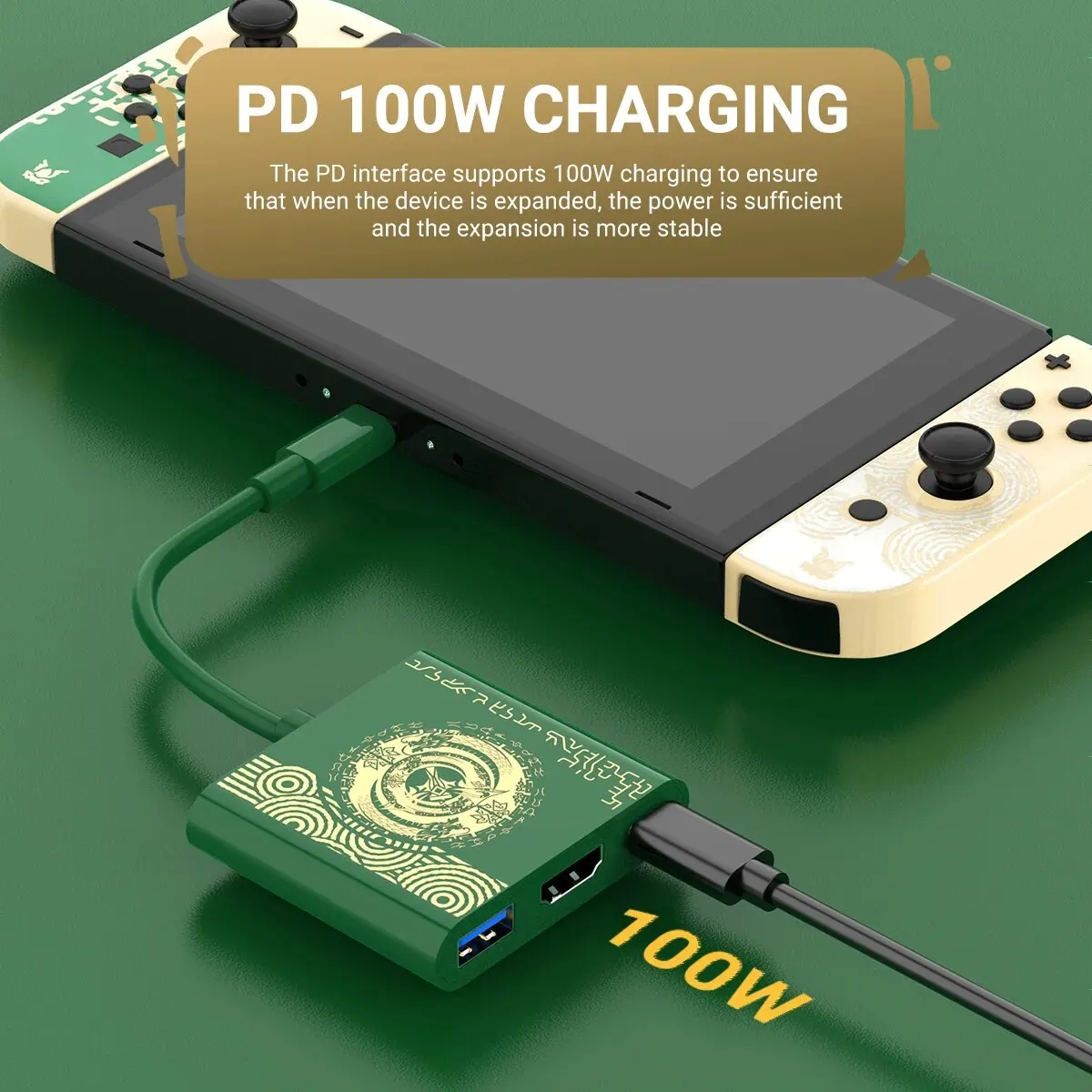 docking station PD100W Game Docking Station Nintendo Switch/ OLED Support TV Dock Mode USB-C to 4K HDTV Hub Steam Deck Phone iPad Laptop