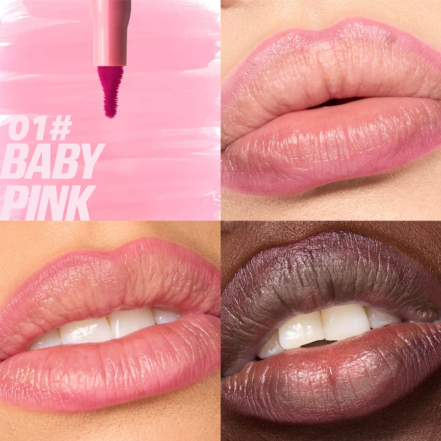 Wasserfester Matter Lipliner Stift Langhaftender Roter Lippenstift_voghion.com