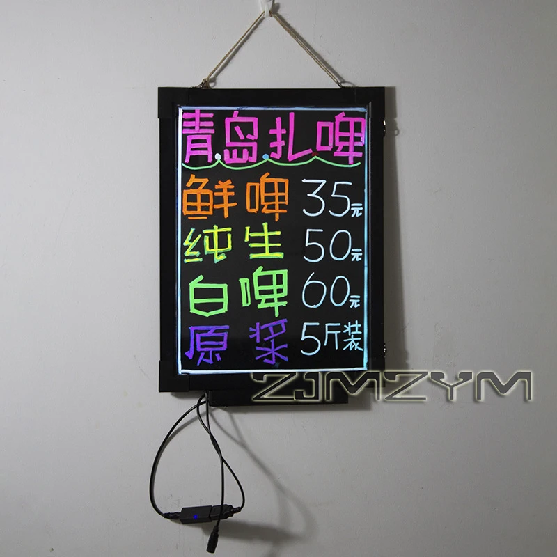 야시장 노점 전용 LED 전자 발광 소형 칠판 디스플레이 보드