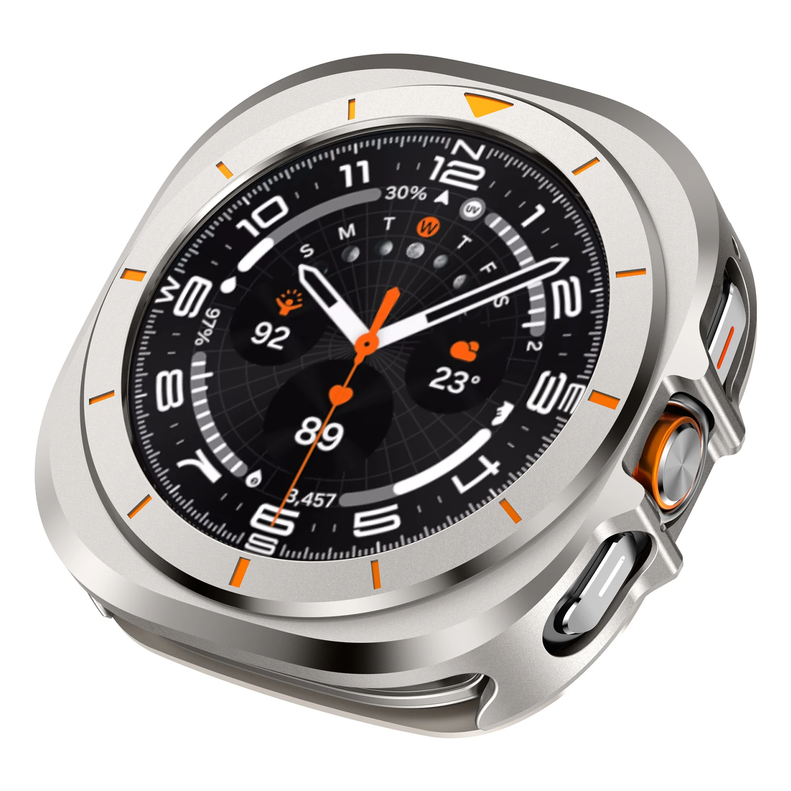 Premium Metal Protective Case | Durable Alloy Hard Cover for Smartwatch | 47mm Bumper Accessory