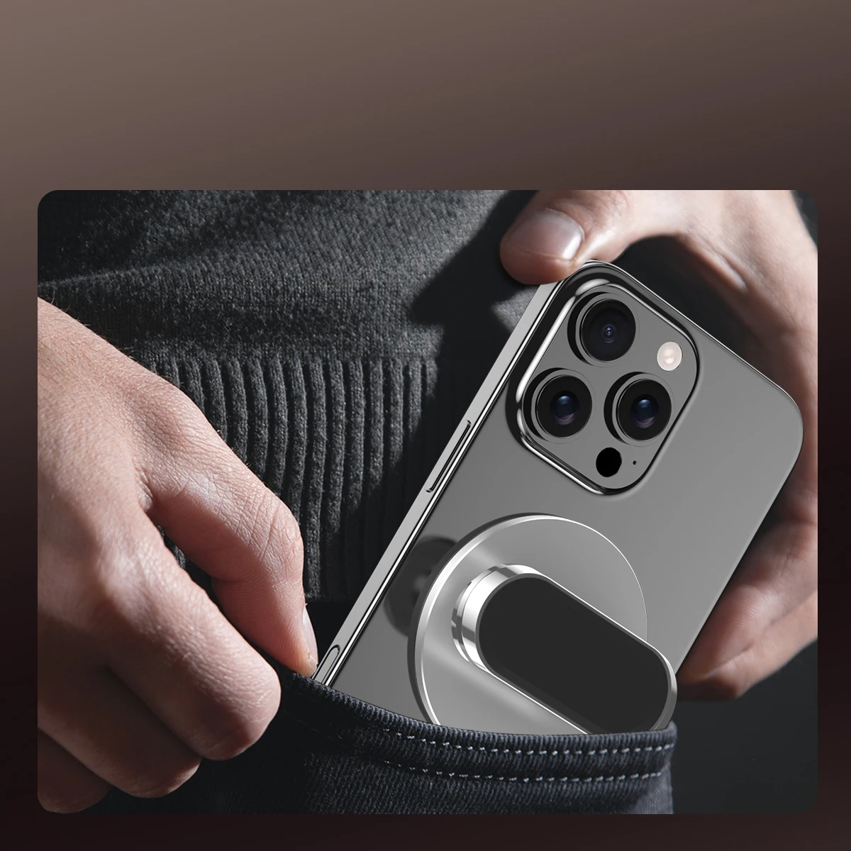 Outdoor Gym Stand: Double-Sided Magnetic Phone Holder & Travel Selfie Bracket